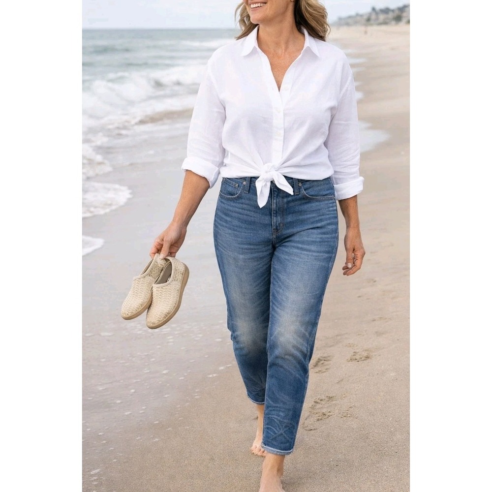 NWT Point Sur Denim J Crew Shoreditch Straight Leg Medium Wash Jeans Preppy